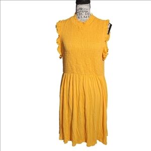 ASOS Orange Ruffle Sleeve Dress Size 14 Women